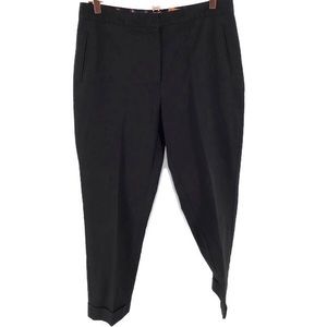 Tommy Hilfiger Women’s Black Cuffed Bottom Straight Pants Size 12